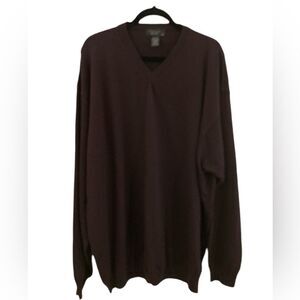 Toscano Sweater Men’s Size 3X 100% Merino Wool V-Neck